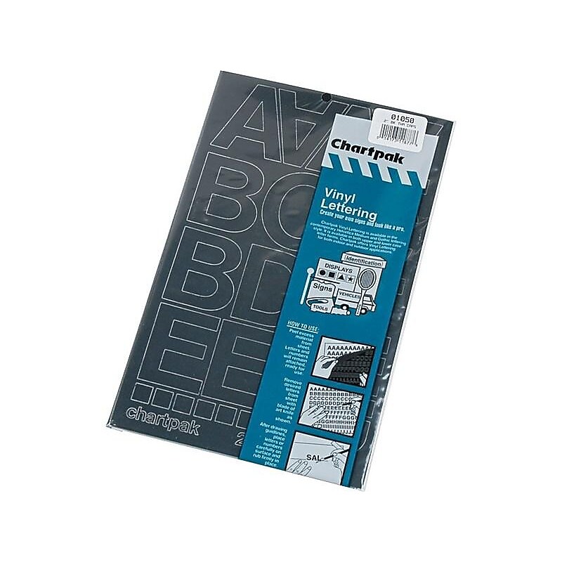 Chartpak 2" Letters & Numbers, Black (CHA01050) image 1