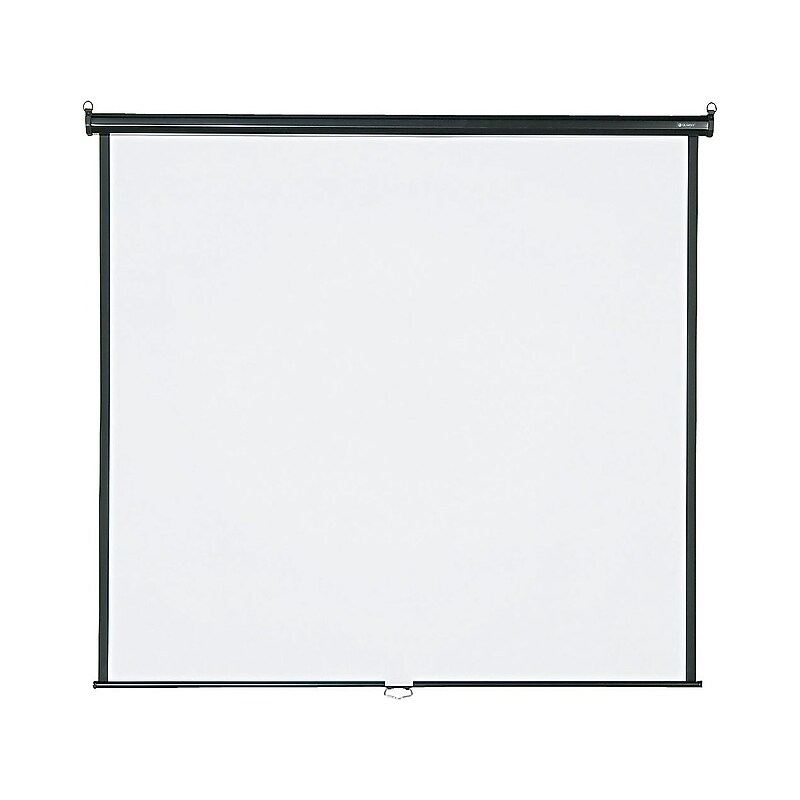 Quartet 99" Manual Wall & Ceiling Projector Screen, White (QRT670S) image 1
