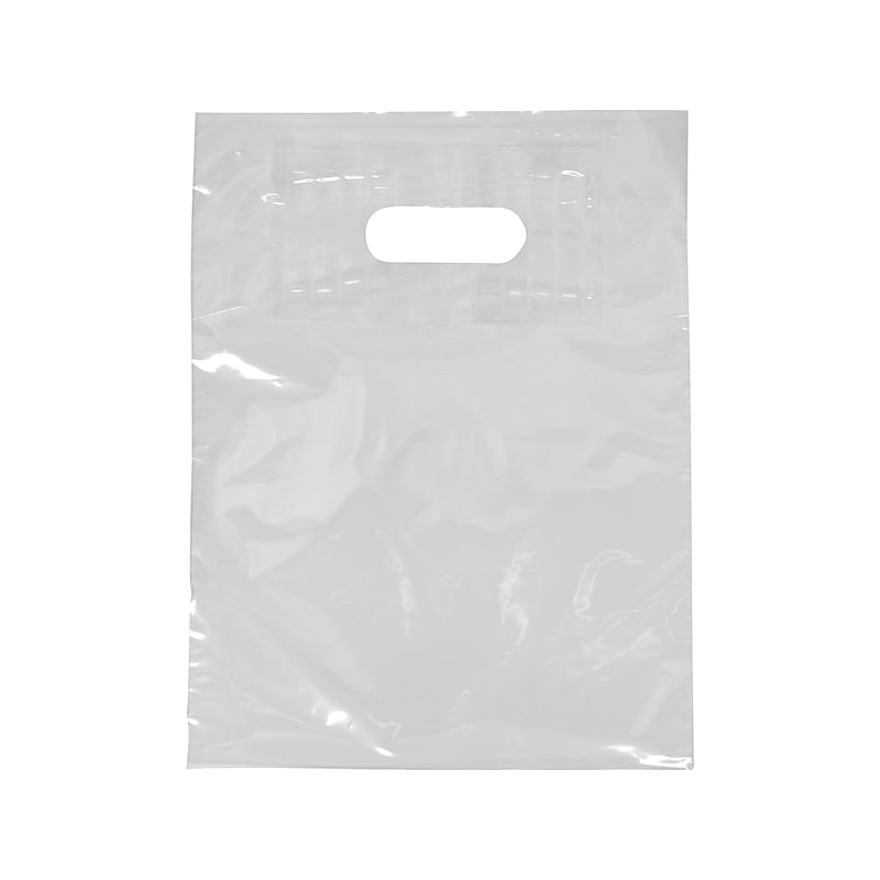 9"W x 12"L Die-Cut Handle Bag, 1.25 Mil, 1000/Carton (248-0912-C) image 1