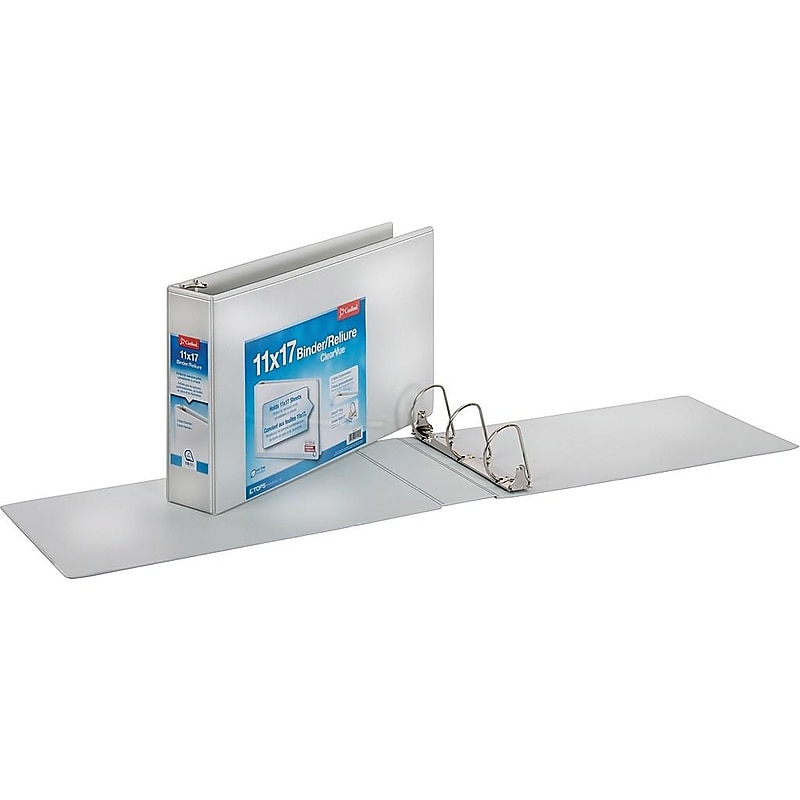 Cardinal 3" 3-Ring View Binders, D-Ring, White (22142V4) image 1
