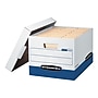 Bankers Box R-Kive® Heavy-Duty FastFold File Storage Boxes, Lift-Off Lid, Letter/Legal Size, White/Blue, 12/Carton (07243)~#|#~sp37727029_sc7