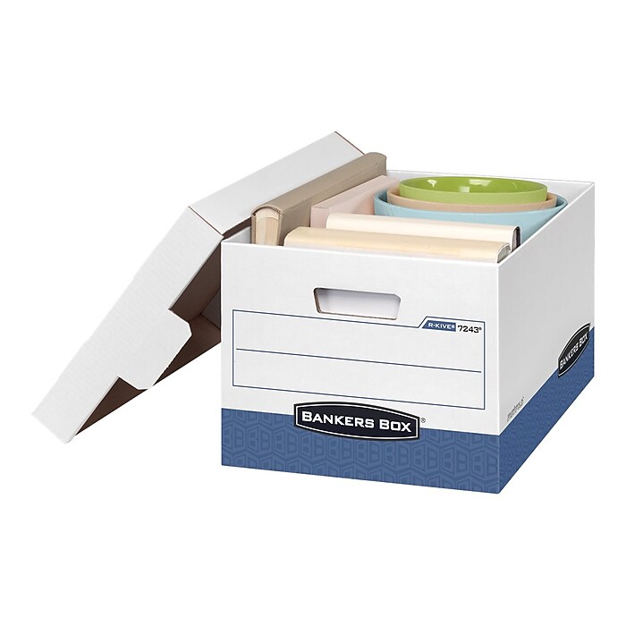 Bankers Box R-Kive Heavy-Duty FastFold File Storage Boxes, Lift