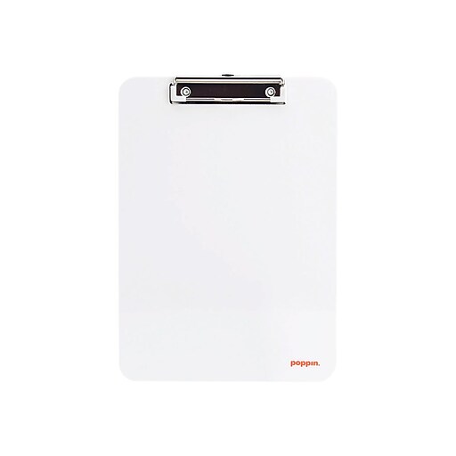 Poppin Plastic Clipboard, White (100149) at Staples