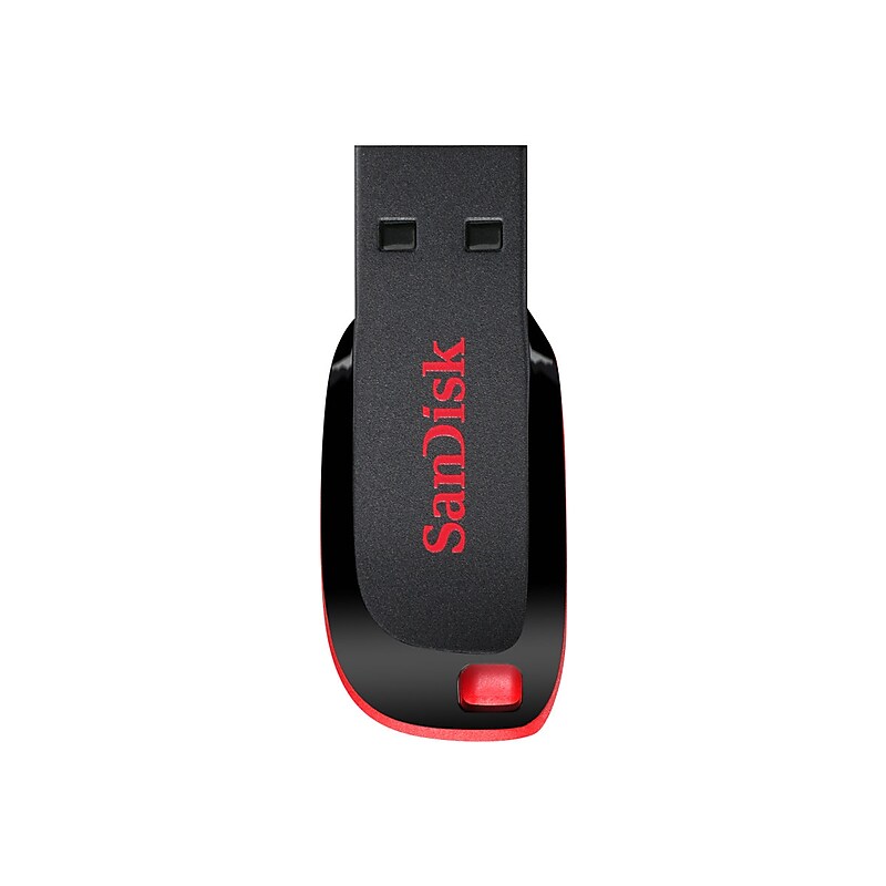 SanDisk Cruzer Blade 32GB USB 2.0 Type A Flash Drive, Black/Red (SDCZ50-032G-A46) image 1