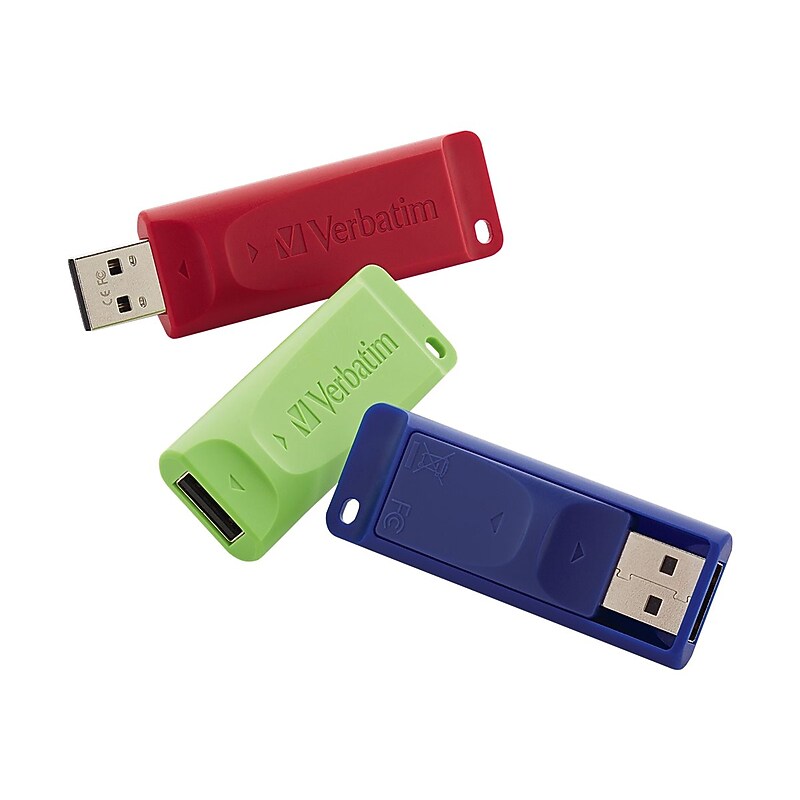 Verbatim Store 'n' Go 8GB USB 2.0 Type A Flash Drive, Assorted Colors (98703) image 1