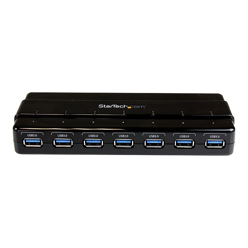 StarTech 7-Port USB 3.0 Hub, Black (ST7300USB3B) image 1