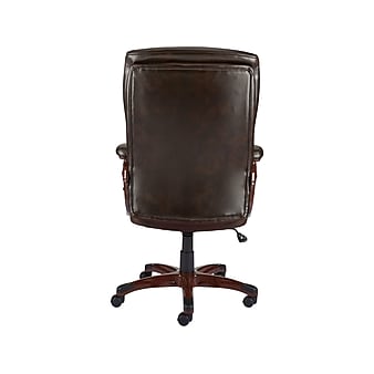 Staples Westcliffe Bonded Leather Computer and Desk Chair, Brown (50219R-CC)