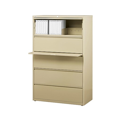 Staples Commercial HL8000 5 File Drawers Lateral File Locking