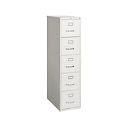 Staples 5 File Drawers Vertical File Cabinet, Locking, Gray, Letter, 26.5"D (21918D)