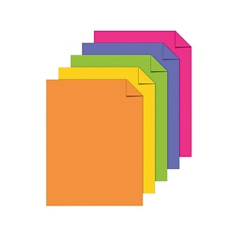 Astrobrights Colored Paper, 24 lbs., 8.5" x 11", Assorted Happy Colors, 500 Sheets/Ream (21289)