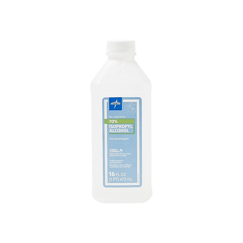 Medline 70% Isopropyl Rubbing Alcohol, 16 oz. (MDS098003ZH) image 1