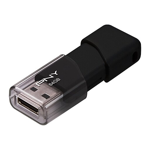PNY Attache 3 64GB USB 2.0 USB Flash Drive (Black) at Staples