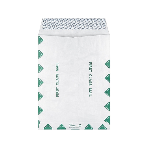 Staples First Class EasyClose Catalog Envelopes, 9"L x 12"H, White with