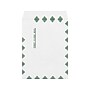 Staples Tyvek EasyClose Catalog Envelopes, 10"L x 13"H, White with Green Diamond Border, 100/Box (ST19855-CC)~#|#~sp37727758_sc7