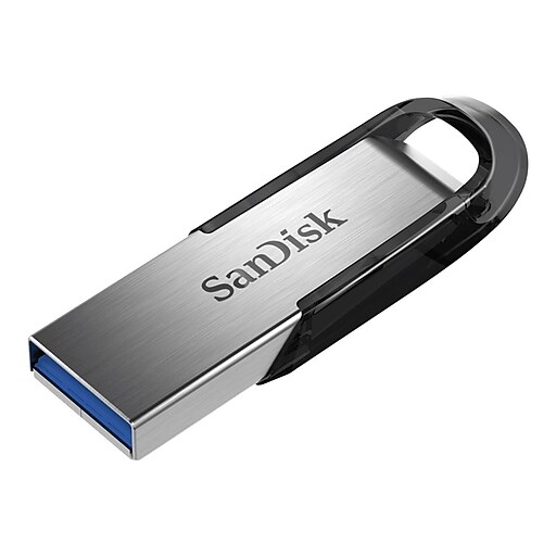 SanDisk Ultra Flair 64GB USB 3.0 Type A Flash Drive, Silver (SDCZ73