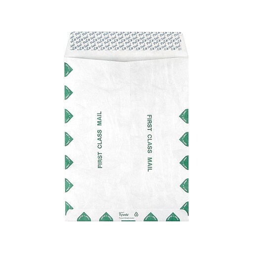 Staples First Class Tyvek EasyClose Catalog Envelopes, 9.5"L x 12.5"H