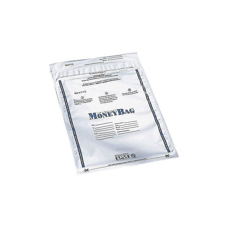 PM Company Security Deposit Bags, White 100/Pack (58001) image 1