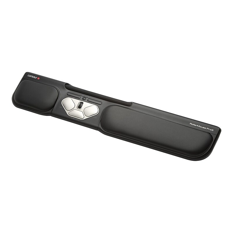 Contour Design RollerMouse Pro3 Ergonomic Ambidextrous Rollerbar USB Mouse, Black (RM-PRO3) image 1