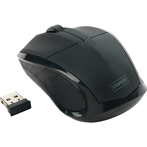 Staples Wireless Mouse, Black Staples
