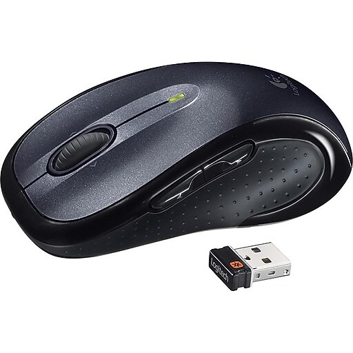 Logitech M510 Wireless Optical USB Mouse, Black (910001822) Staples