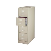 Staples Commercial 4 File Drawer Vertical File Cabinet, Locking, Putty/Beige, Letter, 26.5"D (13443D)