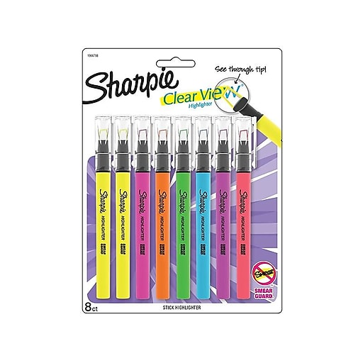 Sharpie Clear View Highlighters 4/Pkg-Yellow, Pink, Orange & Green, 1 -  Harris Teeter