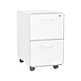 Poppin Stow 2-Drawer Mobile Vertical File Cabinet, Letter/Legal Size, Lockable, 25"H x 15.75"W x 20"D, White (100914)~#|#~sp37916636_sc7