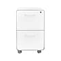 Poppin Stow 2-Drawer Mobile Vertical File Cabinet, Letter/Legal Size, Lockable, 25"H x 15.75"W x 20"D, White (100914)~#|#~sp37916638_sc7