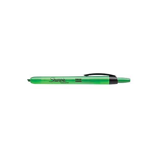 Sharpie Accent Retractable Highlighter, Chisel Tip, Green, Dozen (28026