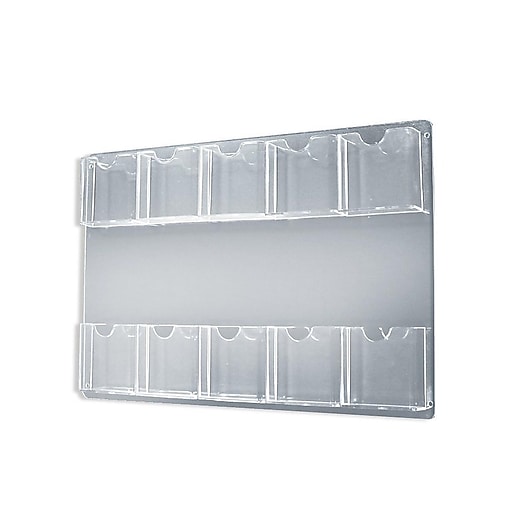 Azar Brochure Holders, 15.8" x 23.8", Clear Acrylic, 2/Pack (252069