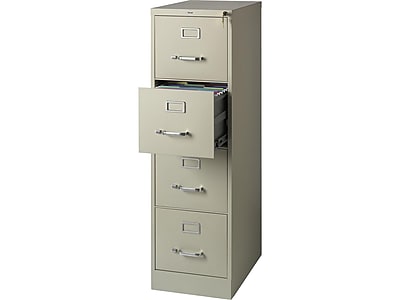 Staples 4 Drawer Vertical File Cabinet Locking Letter Putty Beige 22 D 22336d Staples
