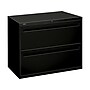 HON Brigade 700 Series 2-Drawer Lateral File Cabinet, Locking, Letter/Legal, Black, 36"W (H782LP)~#|#~sp37916919_sc7