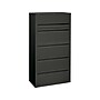 HON Brigade 700 Series 5-Drawer Lateral File Cabinet, Locking, Letter/Legal, Charcoal, 36"W (HON-785LS)~#|#~sp37916932_sc7