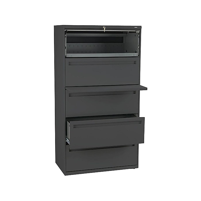 HON Brigade 700 Series 5-Drawer Lateral File Cabinet, Locking