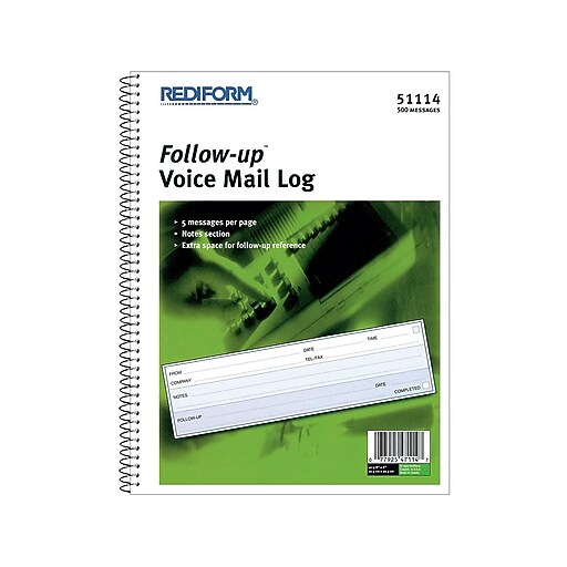 Shop Staples for Rediform Voice Mail FollowUp Log Book
