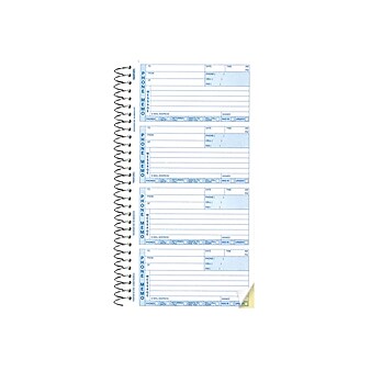 Rediform Phone Message Pad, 3" x 5", Unruled, White/Blue, 100 Sheets/Pad (50076)