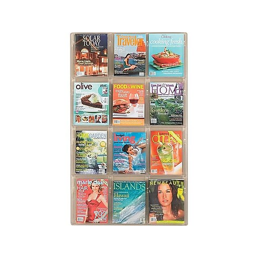 Safco Magazine Holder, 49" x 30", Clear Plastic (5602 CL) Staples