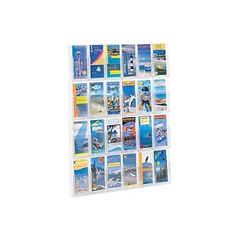 Safco Brochure Holder, 41" x 30", Clear Plastic (5601CL)