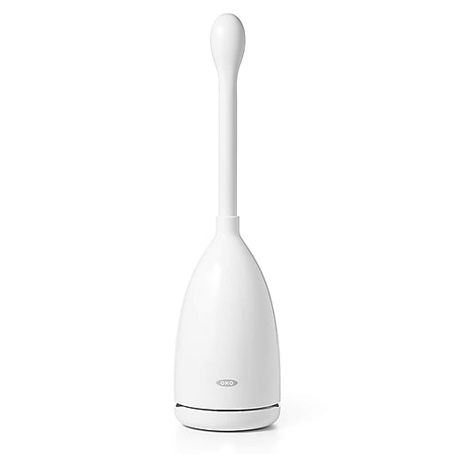 Good Grips Compact Plastic Toilet Brush and Holder in White
