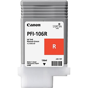 Canon PFI-106 Red Standard Yield Ink Tank Cartridge (6627B001AA)