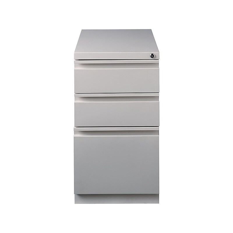 Staples 3-Drawer Vertical File Cabinet, Locking, Letter, Putty/Beige, 22.88"D (25168D) image 1