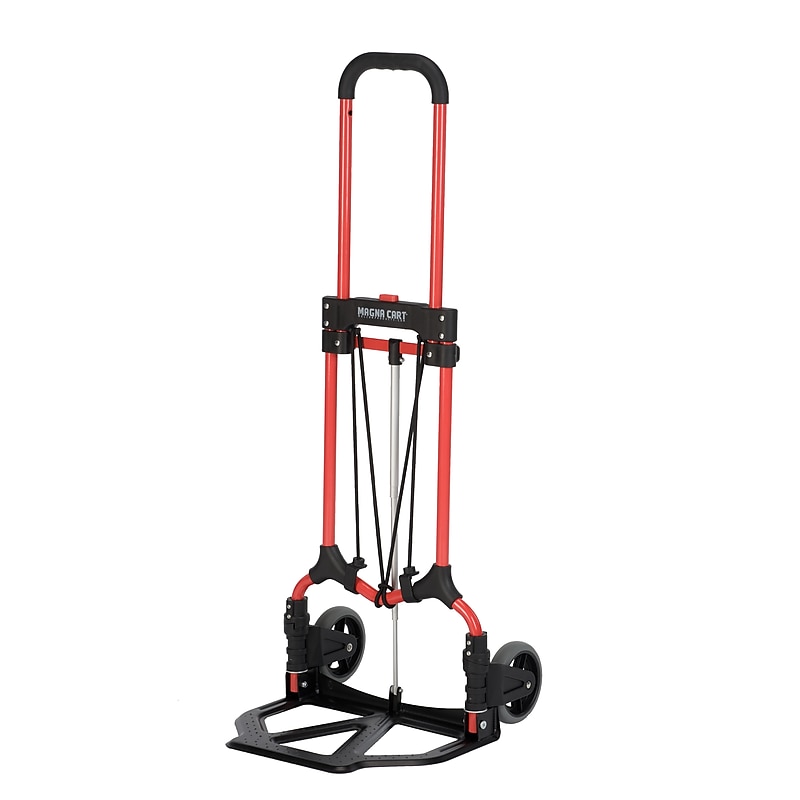 Magna Cart Foldable Hand Truck, 160 lb. Capacity, Red/Black (MCI-S-RB) image 1