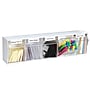 Deflect-O® Tilt Bin™ Storage Bins, Interlocking Stackable, 5 Bins, 6-1/2" x 23-5/8" x 5-1/4", White (20503OP)~#|#~sp37930445_sc7