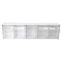Deflect-O® Tilt Bin™ Storage Bins, Interlocking Stackable, 5 Bins, 6-1/2" x 23-5/8" x 5-1/4", White (20503OP)~#|#~sp37930447_sc7