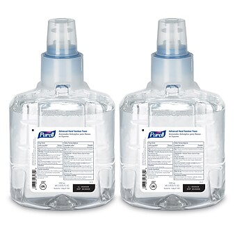 Purell Advanced Foaming Hand Sanitizer Refill for LTX-12 Touch-Free Dispenser, 1200 mL., 2/CT (1905-02)