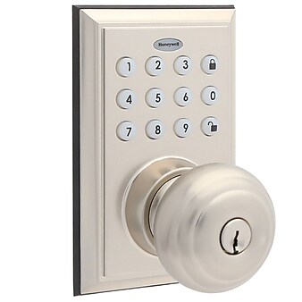 Honeywell Bluetooth Digital Door Knob Lock, Satin Nickel (8832301S)