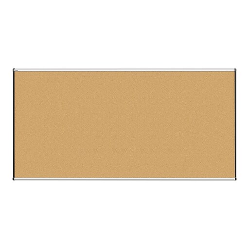 Staples Cork Bulletin Board, Aluminum Frame, 8' x 4' Staples