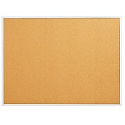 Staples Standard Durable Cork Bulletin Board, Aluminum Frame
