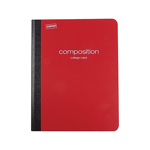 Shop Staples for Staples® Poly Composition Notebook, College Ruled, Red