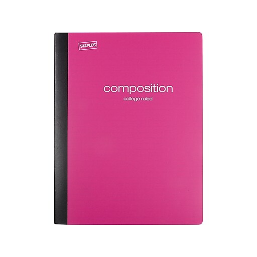 Shop Staples for Staples® CollegeRuled Poly Composition Notebook, Pink